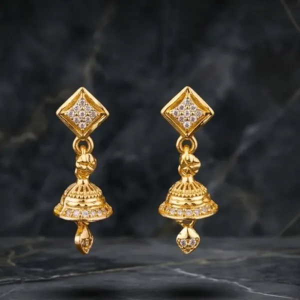 GOLDEN BLOOM JHUMKIS