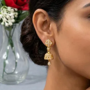 Gold plated mini jhumka