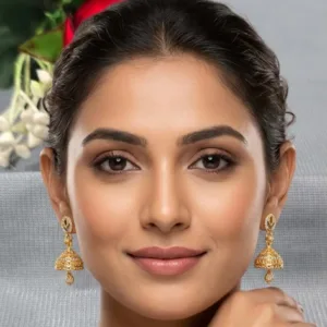 Noor golden jhumka