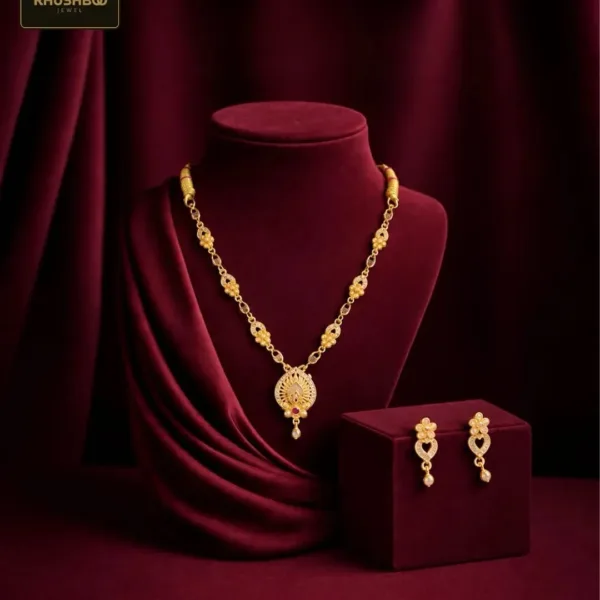 Imitation Necklace & Earrings Set – Elegant Traditional Jewellery for Women