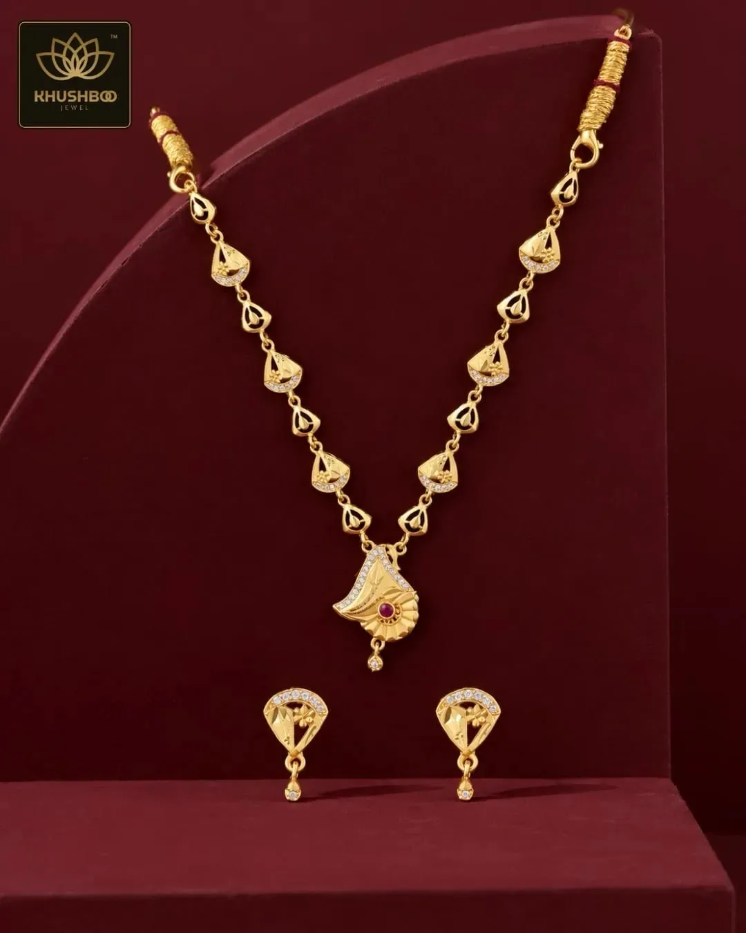 Gold Finish Imitation Necklace Set – Elegant Jewellery for Women