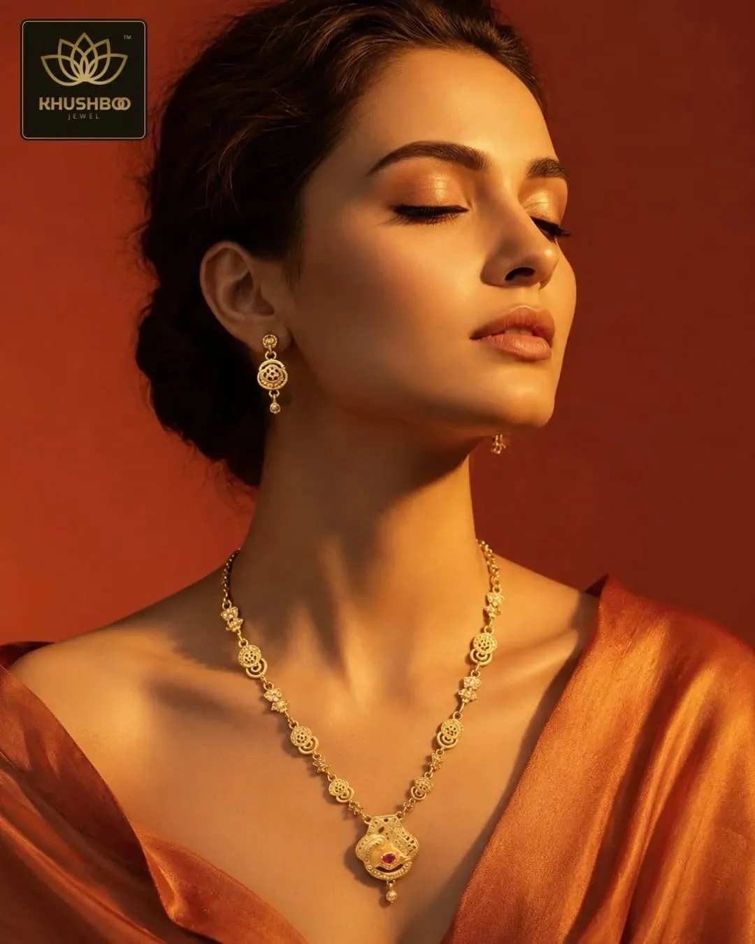 Indian Traditional Imitation Jewellery Elegant Necklace Set Styles - Image 2