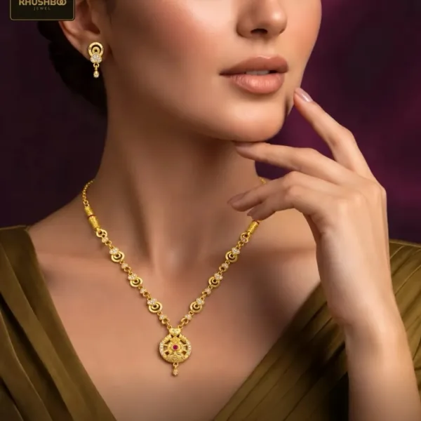 Festive Imitation Necklace Set: Stunning Traditional Jewellery for Women