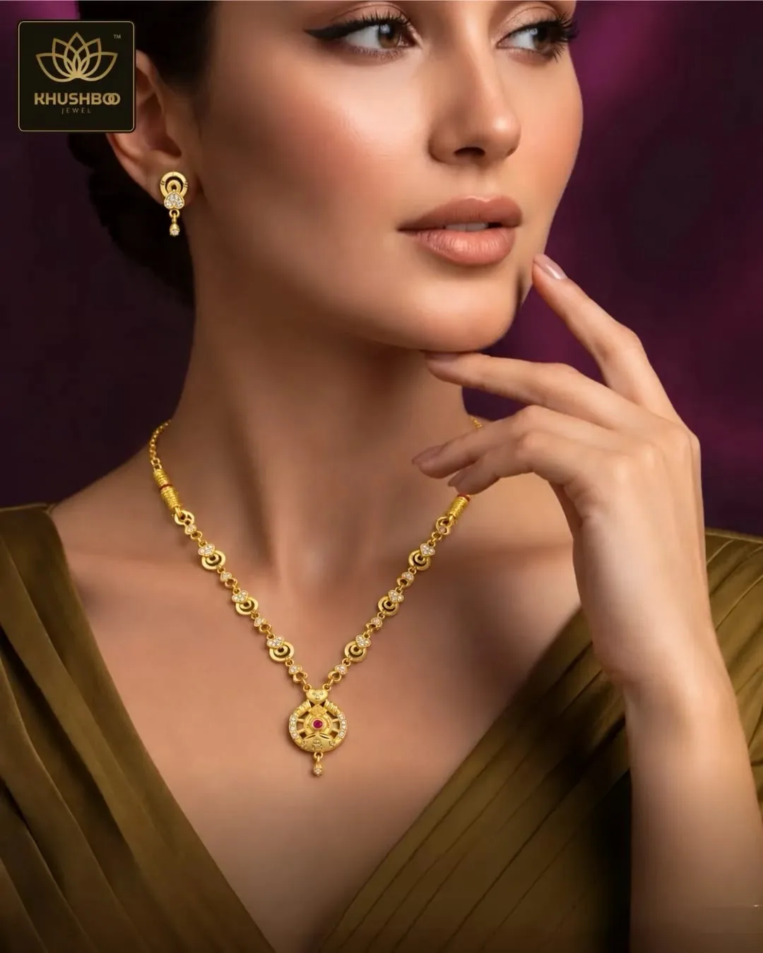 Festive Imitation Necklace Set: Stunning Traditional Jewellery for Women - Image 2