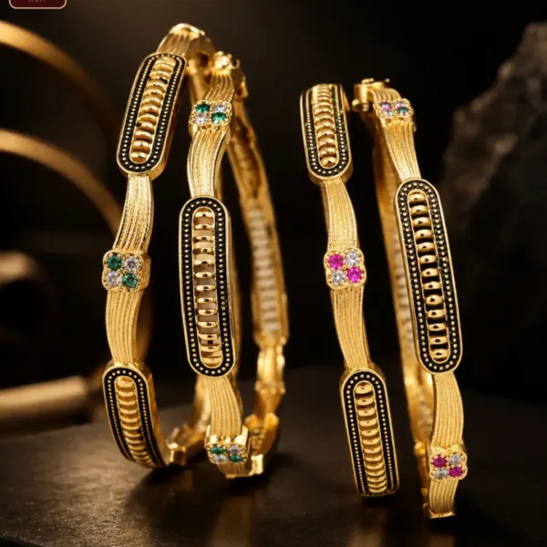 Gold Plated Designer Bangles for Women | Traditional Fashion Jewellery - 1235