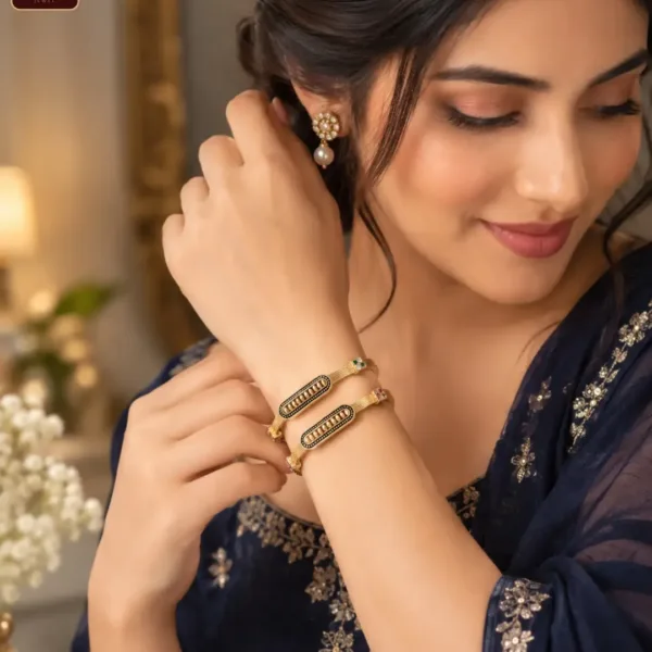 Gold Plated Designer Bangles for Women | Traditional Fashion Jewellery - 1235